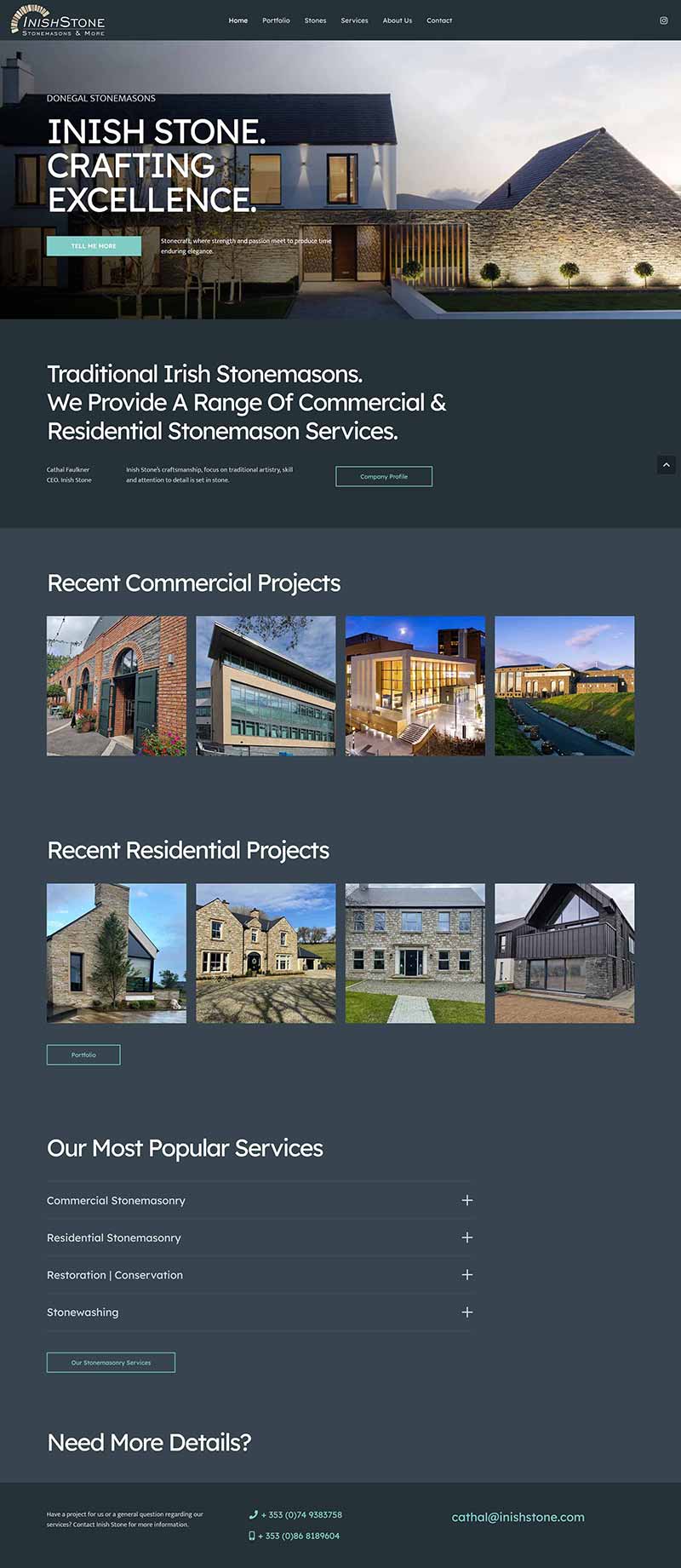 Business Inch Stone Example Inish Stone (Brochure Design Donegal) by Jollyfox