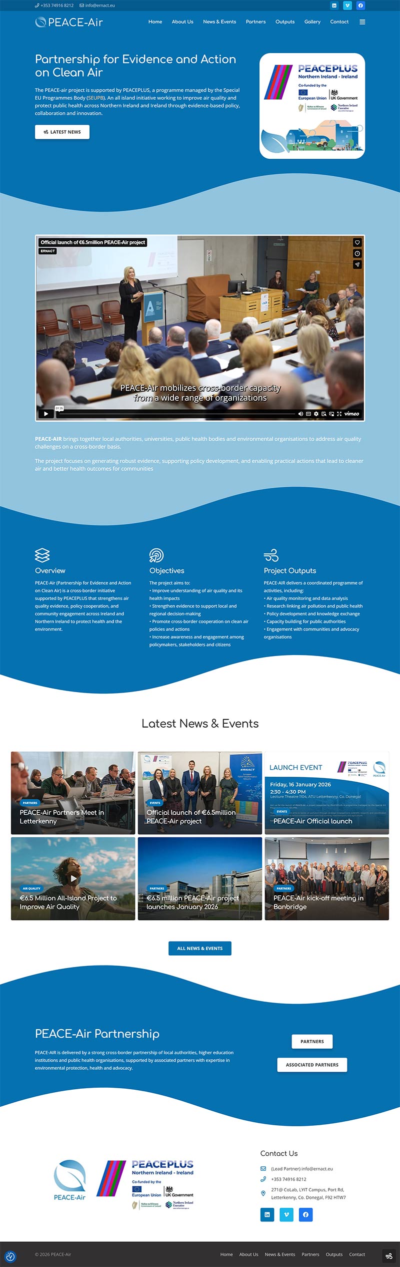 PEACE-Air. Web design by Jollyfox, donegal
