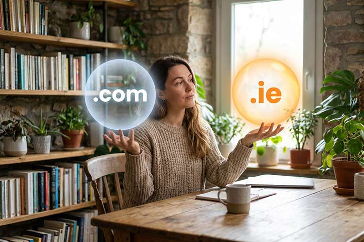 choosing the right domain .com .ie